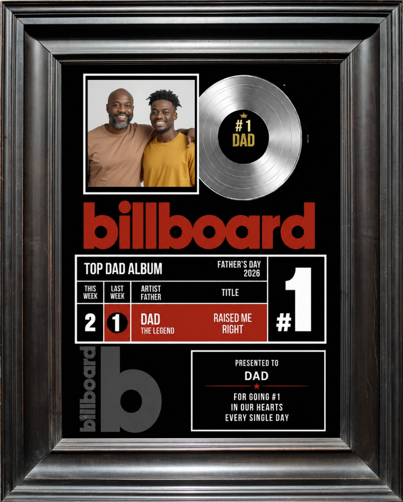 Billboard #1 Dad Personalized Award Frame