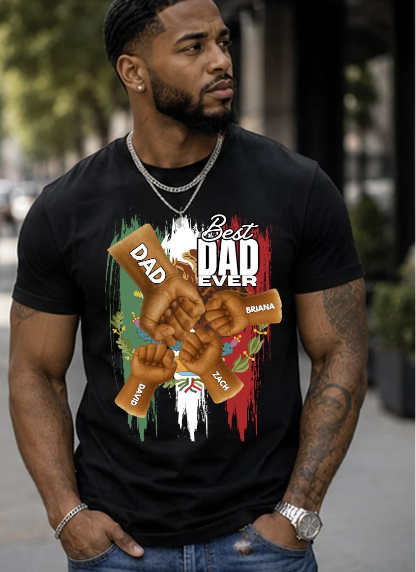 Best Dad Ever Personalized Father's Day Tshirt & Gift Box Bundle