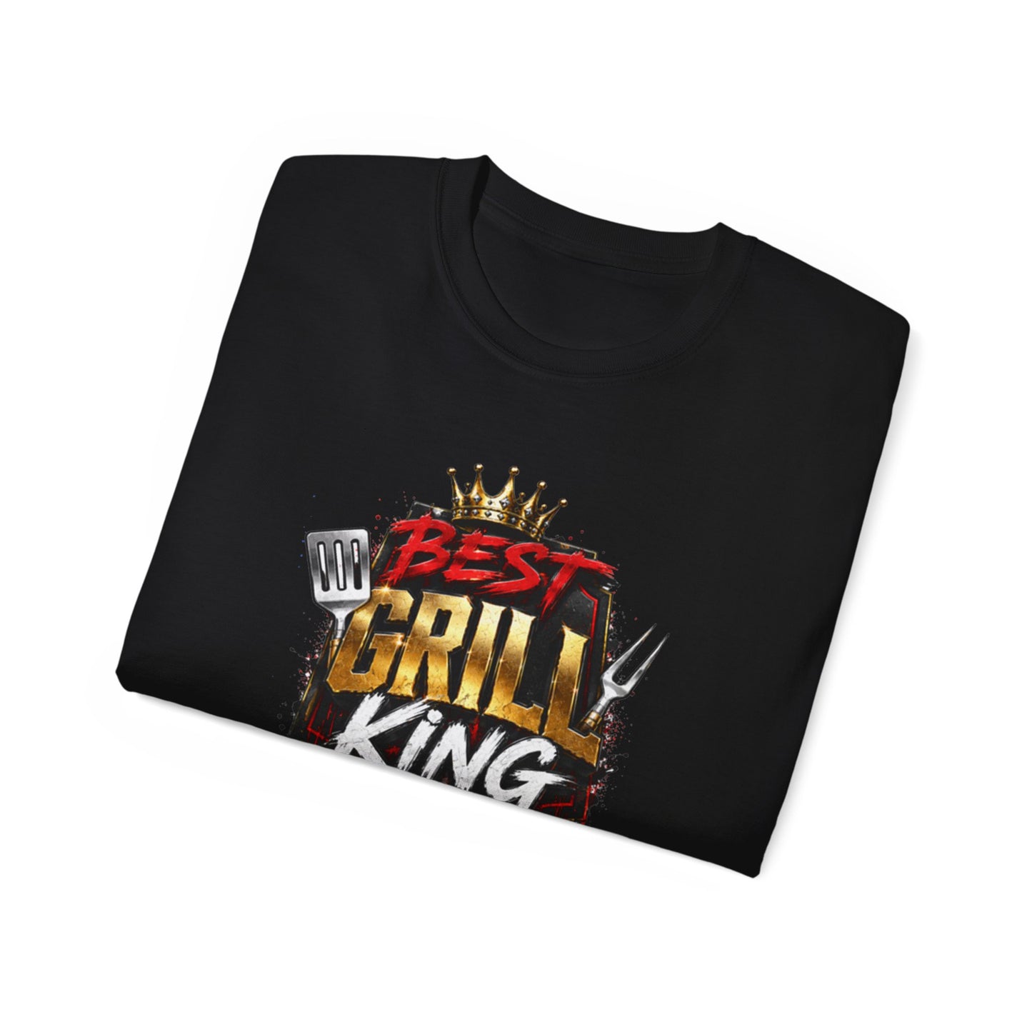 Best Grill King T-Shirt — Funny BBQ Dad Grillmaster Tee