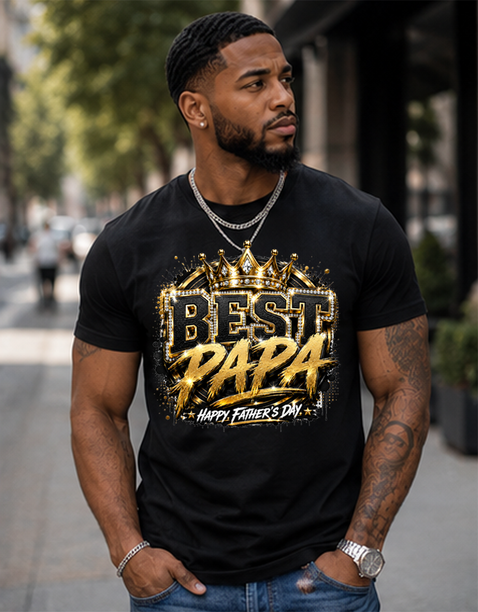 Best Papa 'Happy Father's Day' T-Shirt — Father's Day Gift Tee