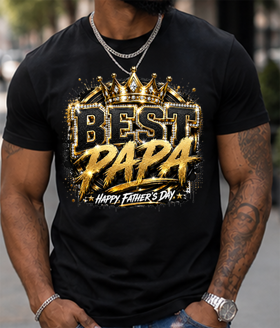Best Papa 'Happy Father's Day' T-Shirt — Father's Day Gift Tee