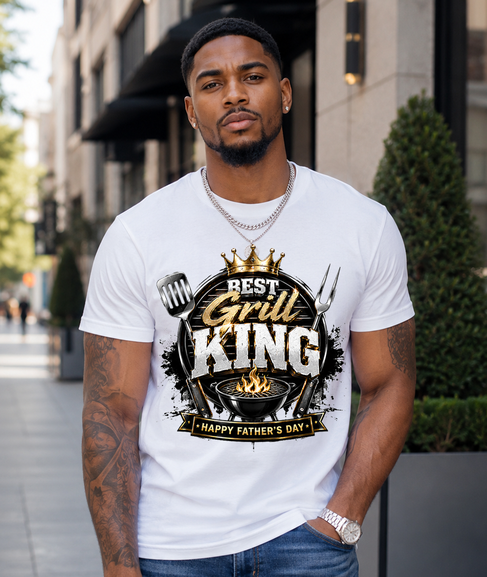 Best Grill King T-Shirt — Happy Father’s Day BBQ Tee