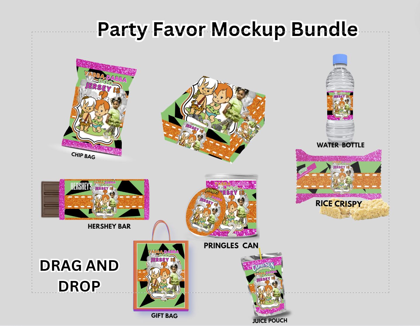 Cave Kids Editable,  Party Favor Template (DIGITAL)