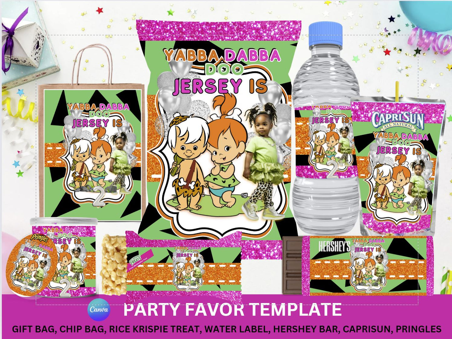 Cave Kids Editable,  Party Favor Template (DIGITAL)