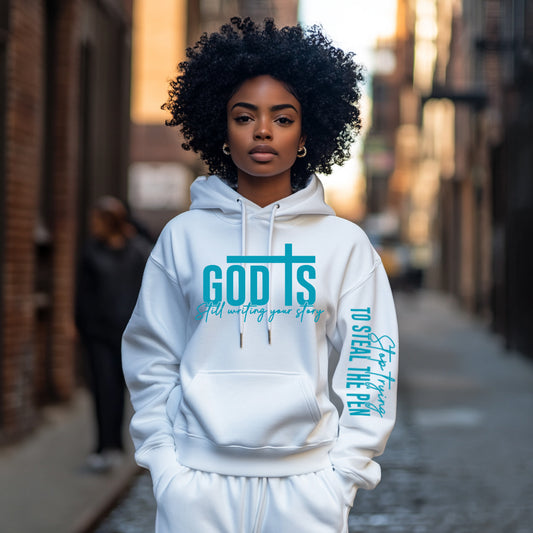 GOD IS — “Favor Flows” Hoodie (Aqua Anointing Edition)