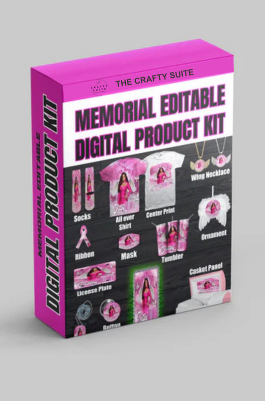 Memorial Editable Digital Product Kit