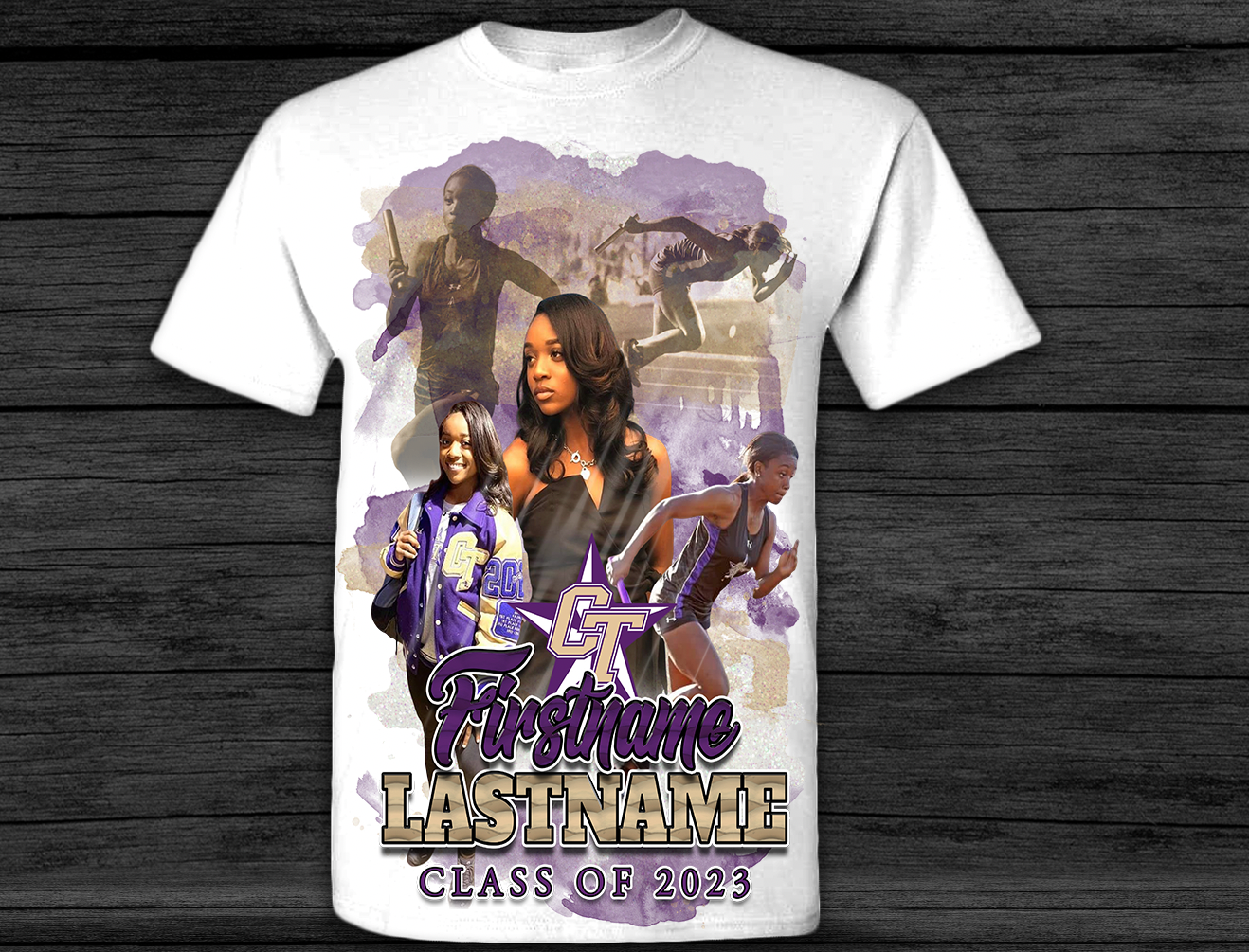 Custom Athletes Center Designed Tee