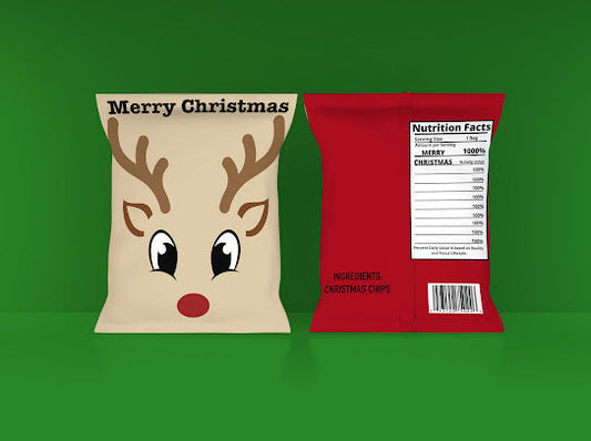 Dozen Reindeer Themed Party Chips