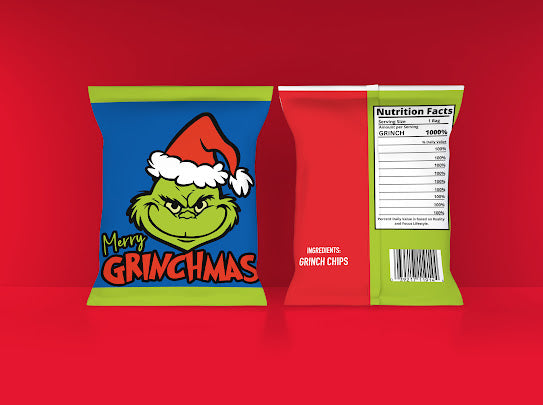 Dozen Blue Grinch Party Chips