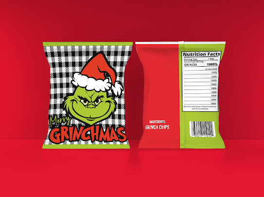 Dozen Plaid Grinch Party Chips