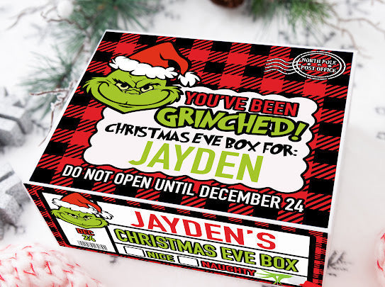 Custom "The Grinch Christmas Eve" Gift Box