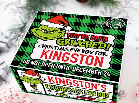 Custom "The Grinch Christmas Eve" Gift Box