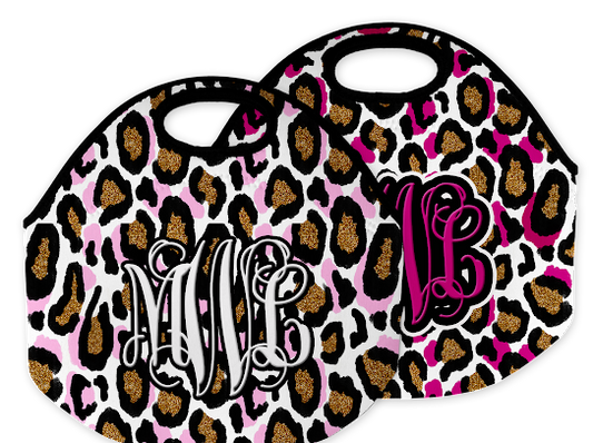 Custom Cheetah Styled Lunch Tote Bags