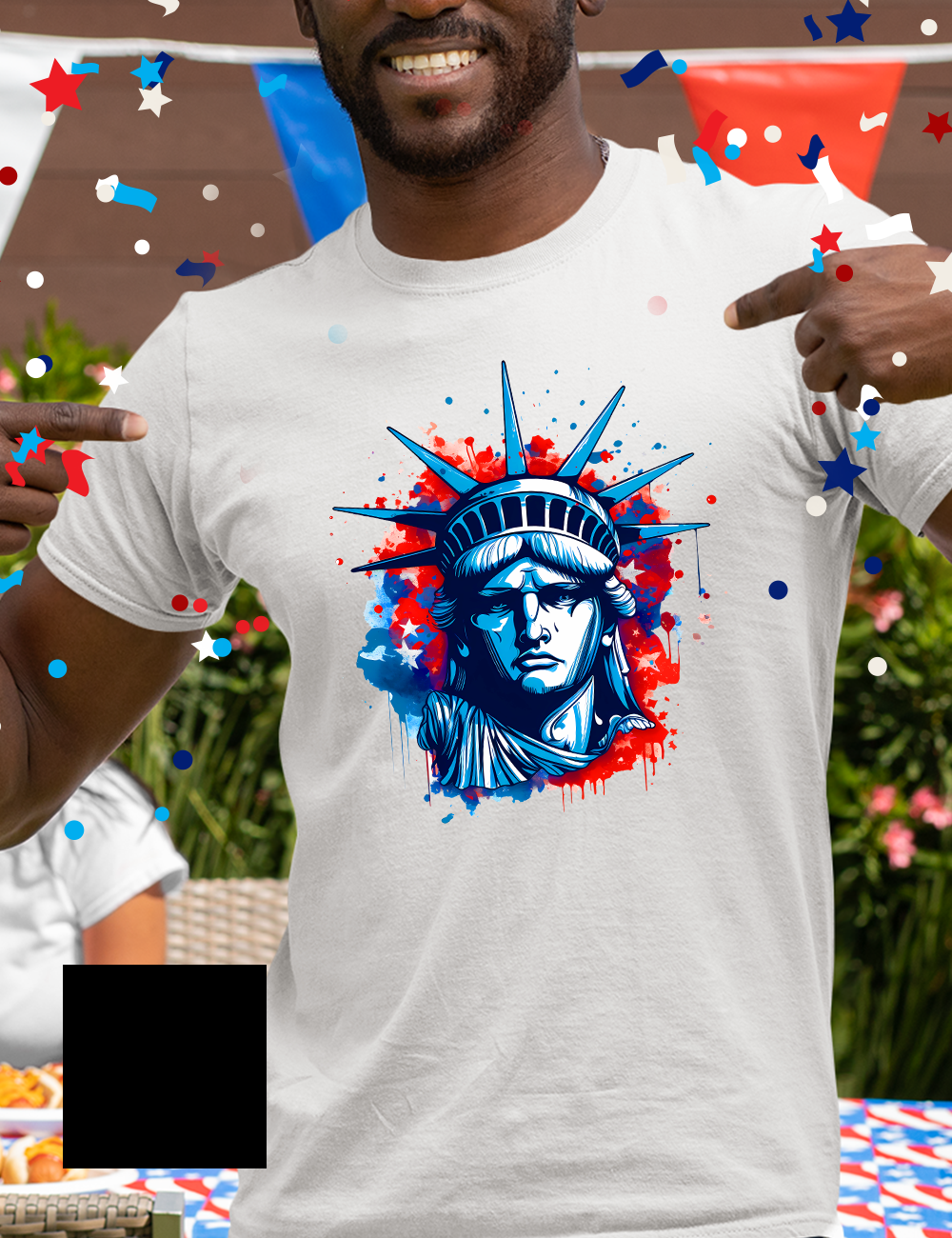 4th Of July Liberty Lady Tshirt