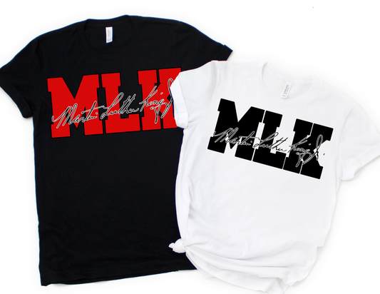 MLK Signature Black History Tshirt