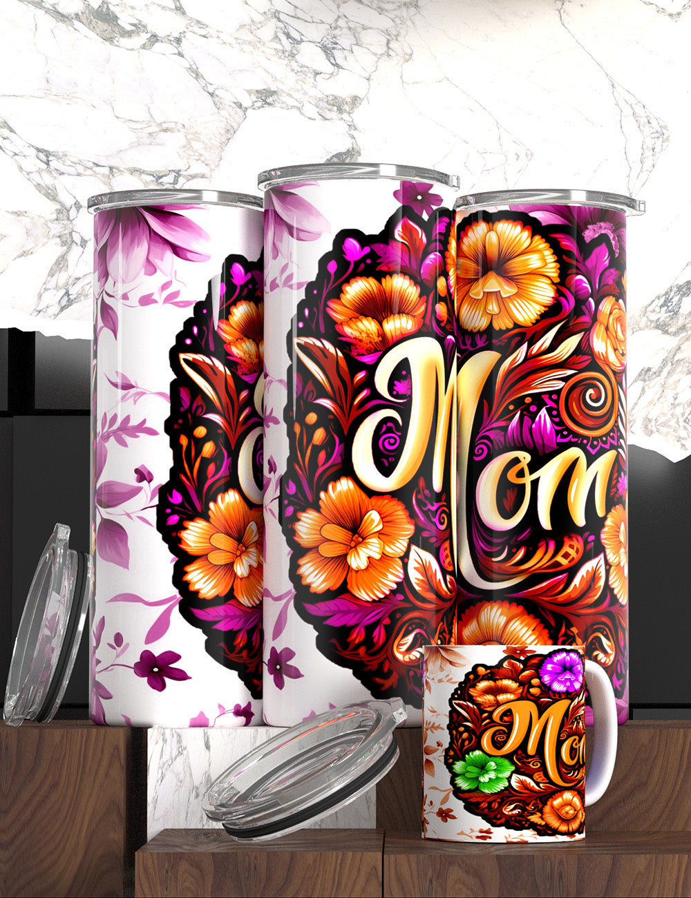 Mother's Day Floral Tumblers