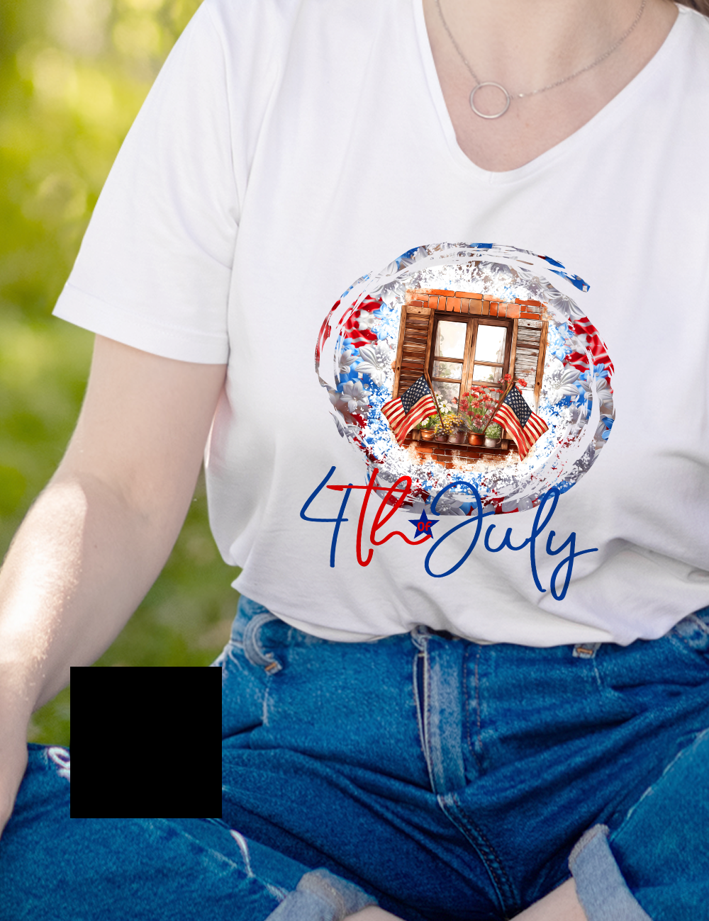 4th Of July Window Tshirt