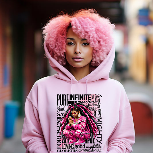 Blessed and Highly Favored Hoodie - Pink Camo Prayer Warrior Edition