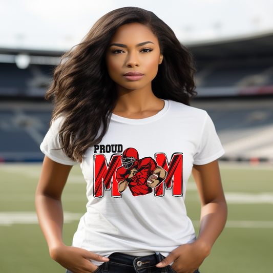 Proud Mom Of A Football Player Tshirt