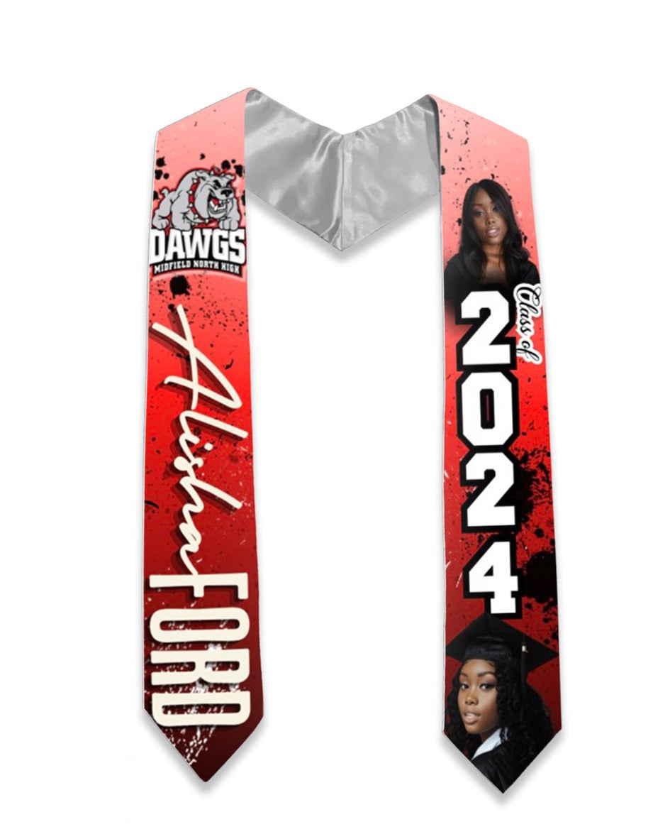 Custom Senior "Paint Splatter" Stole