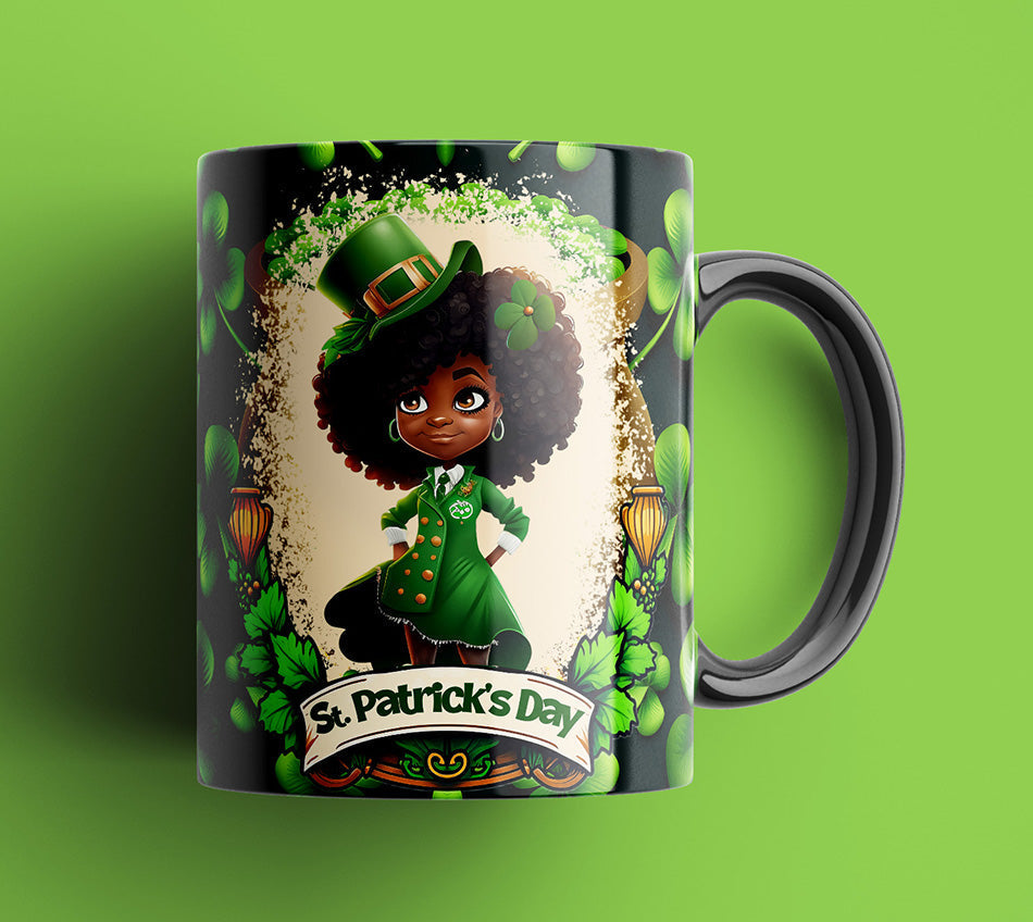 Curly Girl ST. Patrick Day Mug