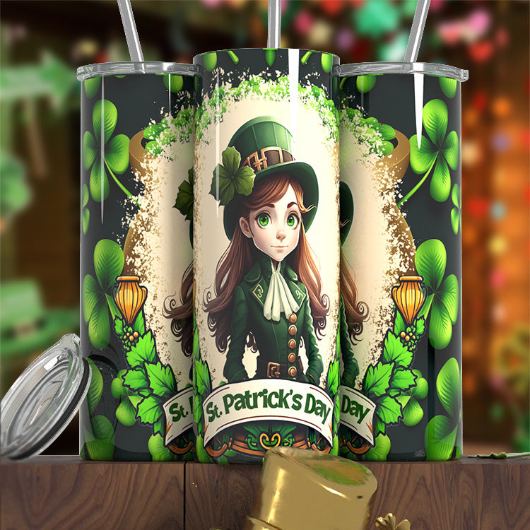 Brunette ST. Patrick Day Tumbler