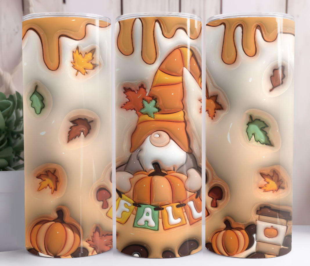 Fall Gnome 3D Tumbler