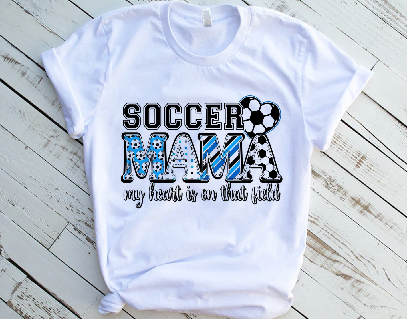 Soccer Mama "Heart on the field" Tshirt