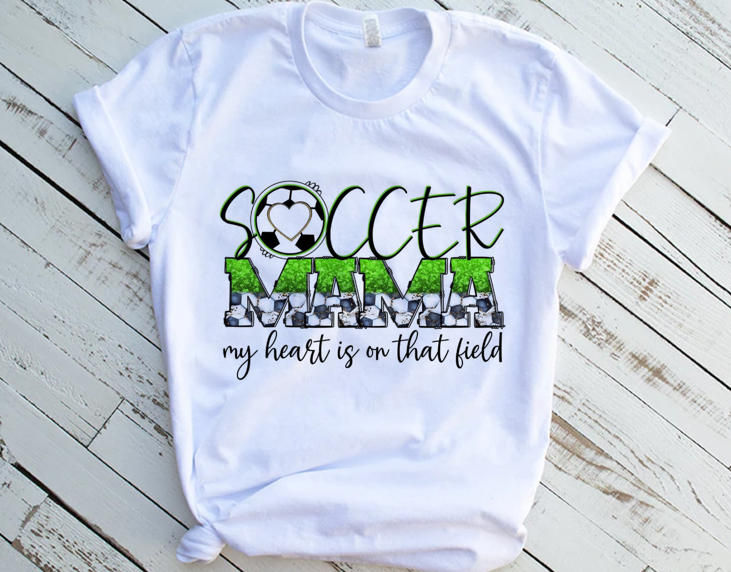 Soccer Mama "Heart on the field" Tshirt