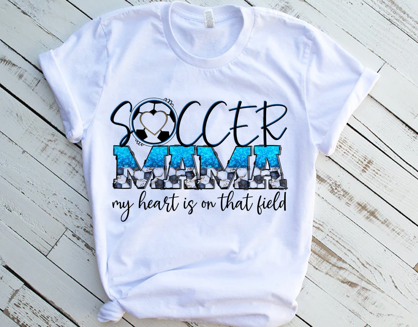 Soccer Mama "Heart on the field" Tshirt