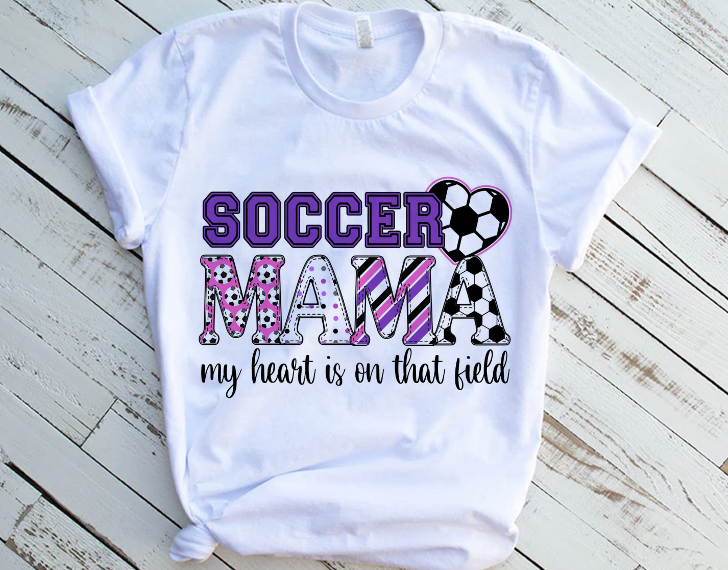 Soccer Mama "Heart on the field" Tshirt