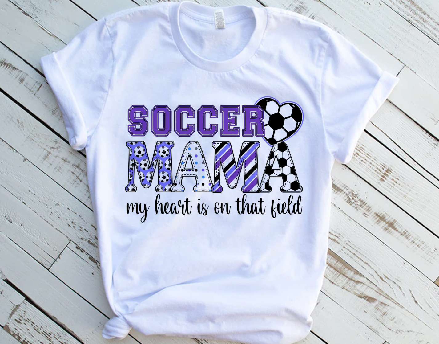 Soccer Mama "Heart on the field" Tshirt