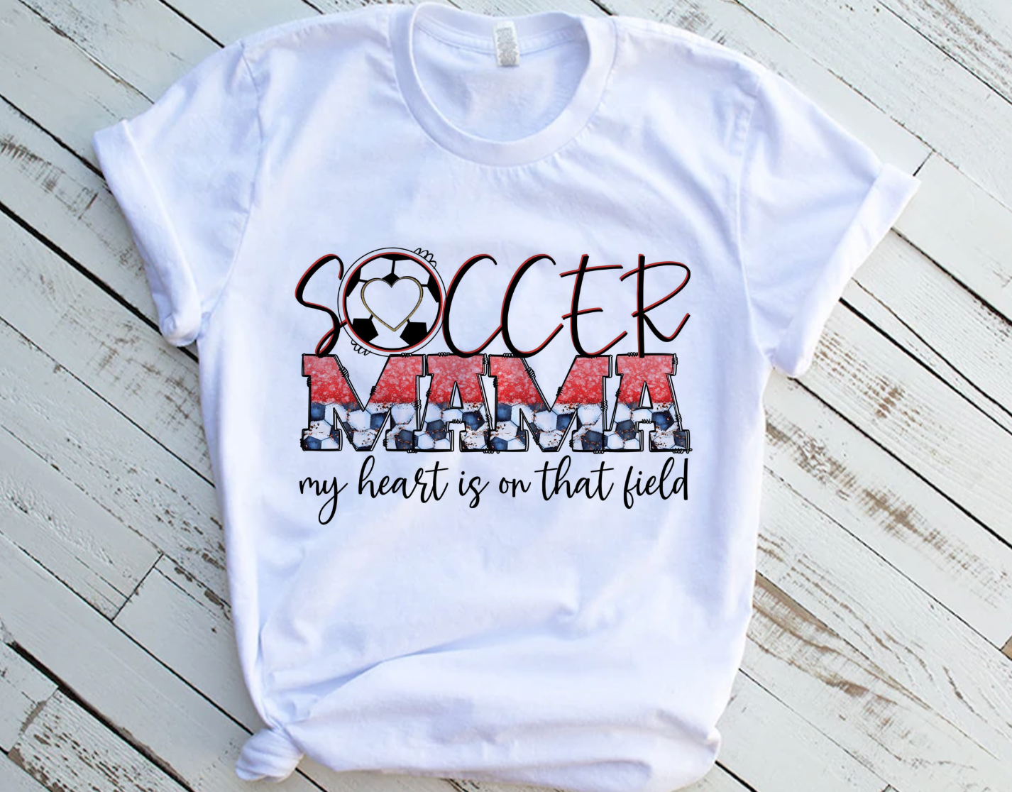 Soccer Mama "Heart on the field" Tshirt