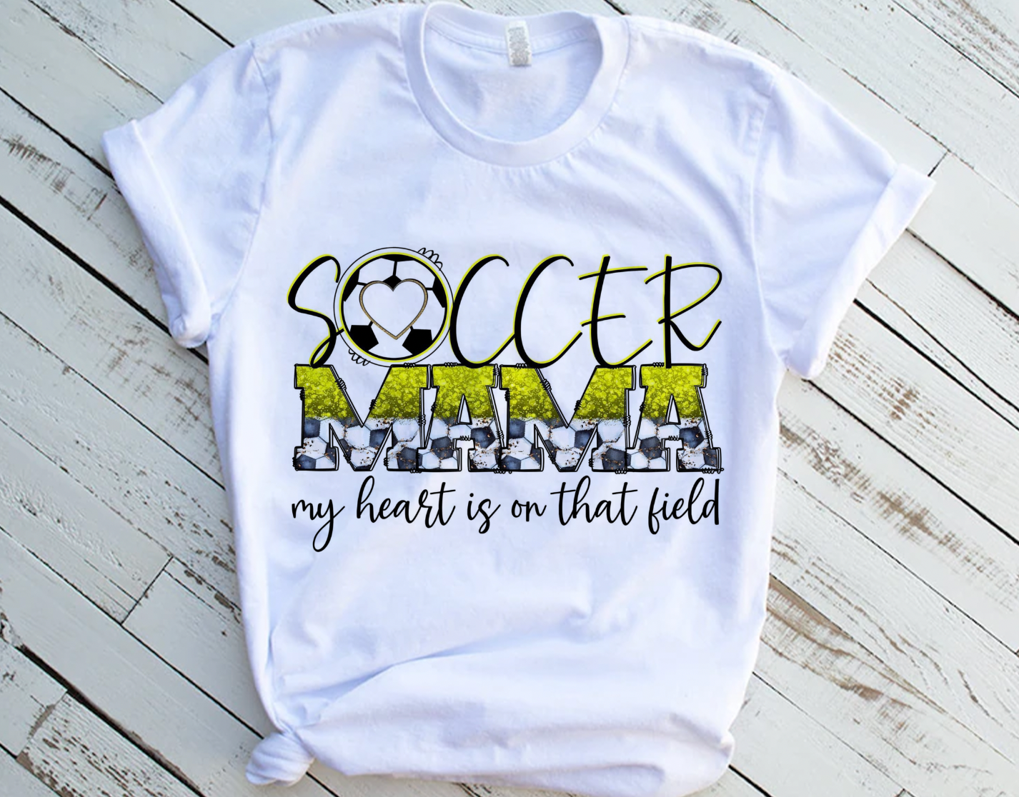 Soccer Mama "Heart on the field" Tshirt