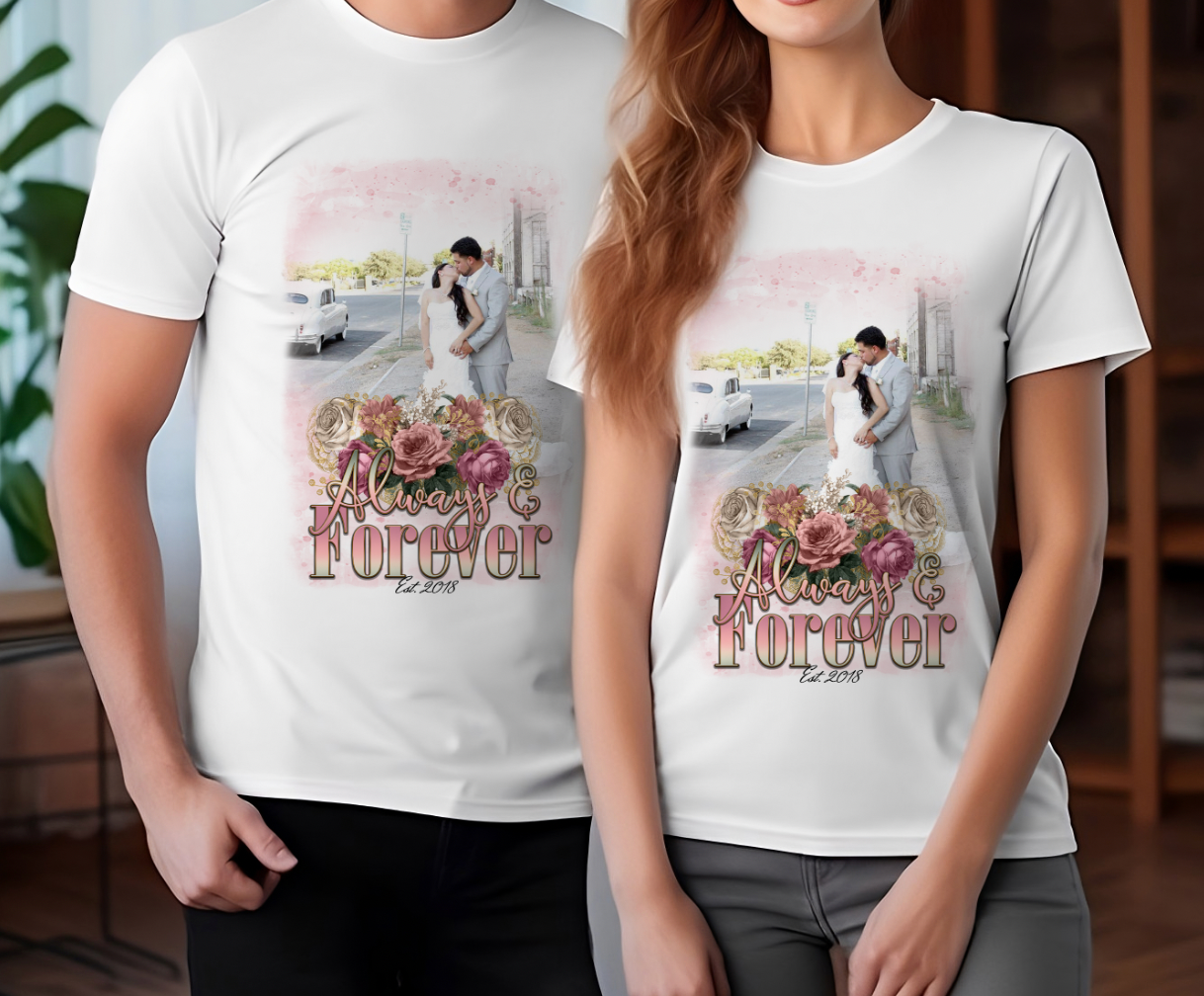 Couples Custom Wedding Tshirt