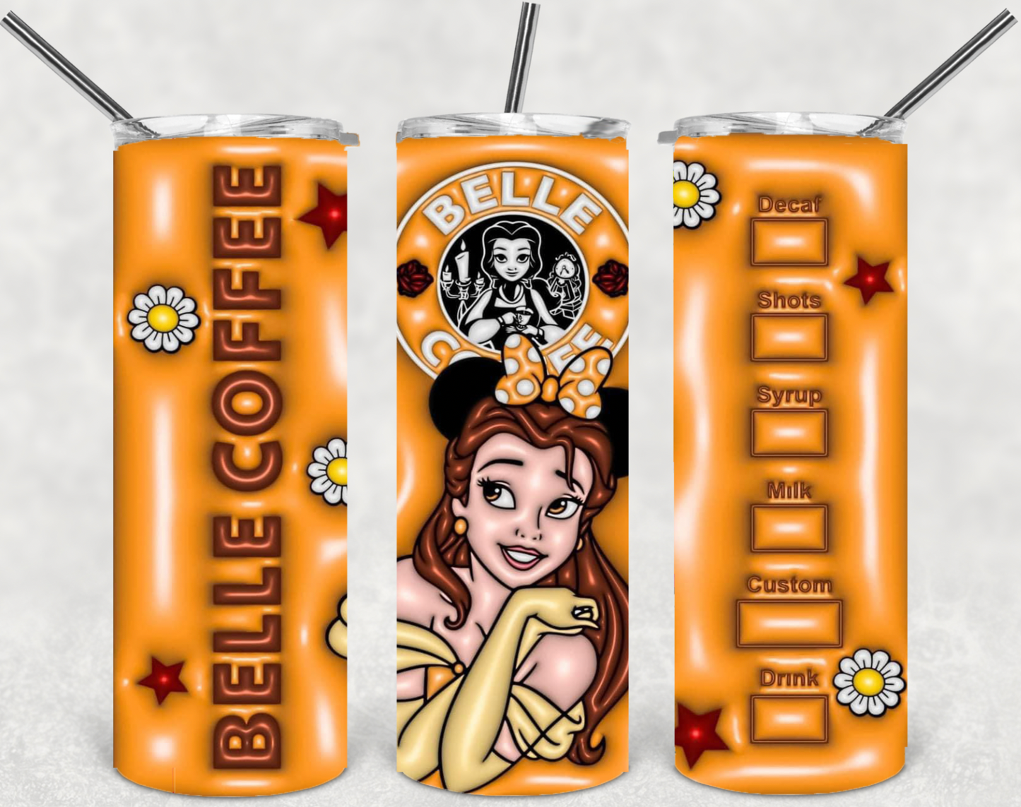 Belle Starbucks Styled Tumbler