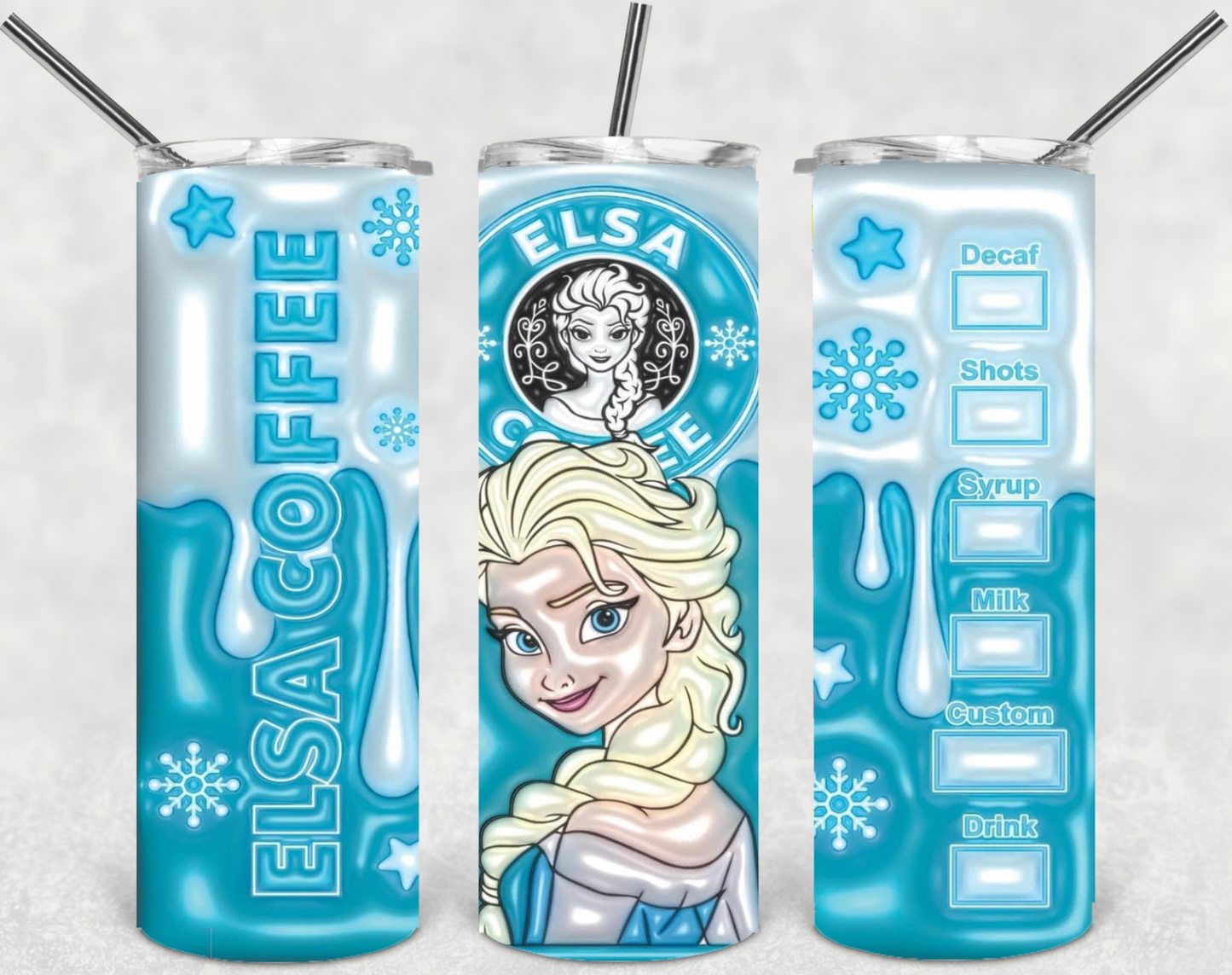 Elsa Starbucks Styled Tumbler