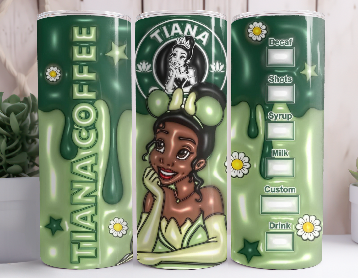 Princess Tiana Starbucks Styled Tumbler