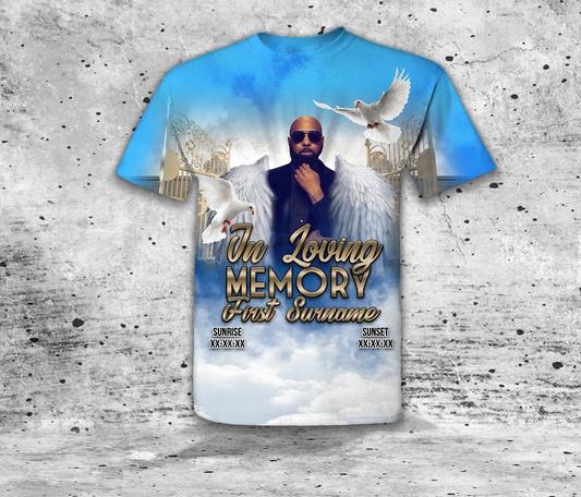 Custom All Over Memorial Remembrance Tshirt