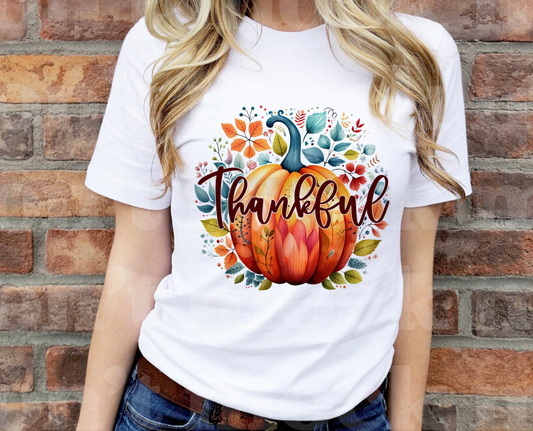 "Thankful" Thanksgiving Tshirt