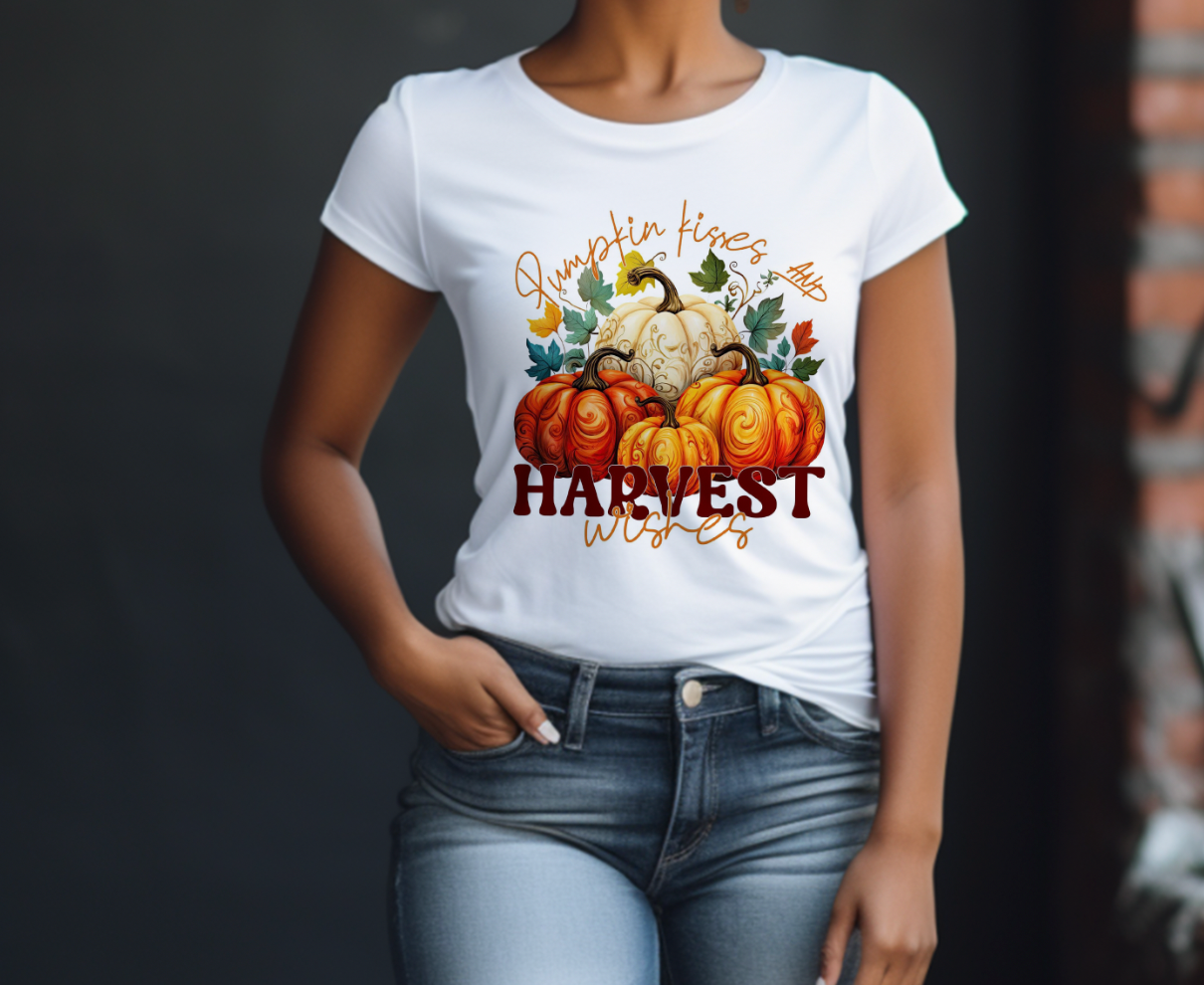 "Harvest Wishes" Fall Tshirt