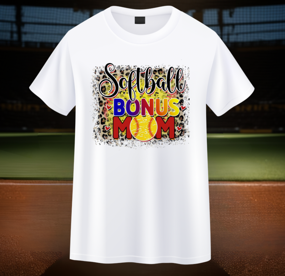 Softball Bonus Mom Tshirt