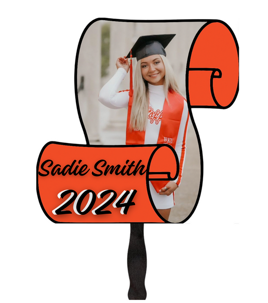 Custom Graduate Scroll Style Fan