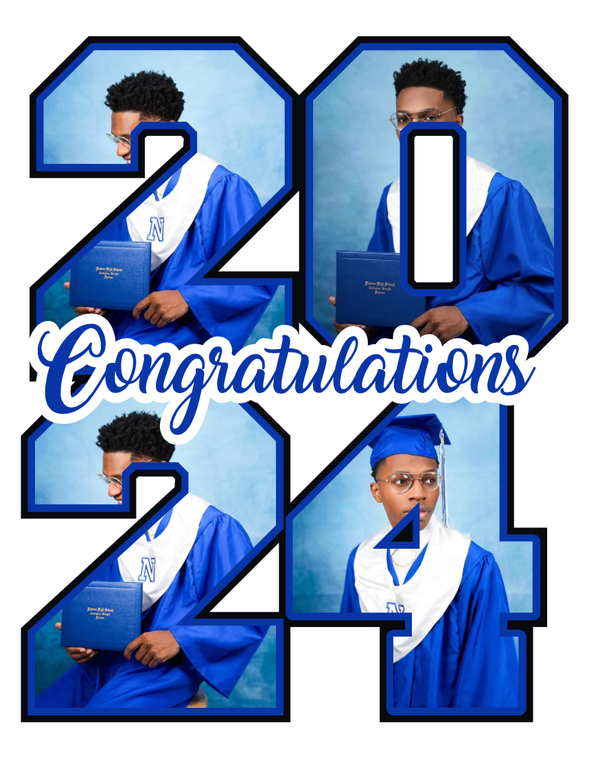 Custom Image Year Collage Grad Fan