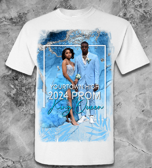 Custom Marble Designed Prom Tshirt