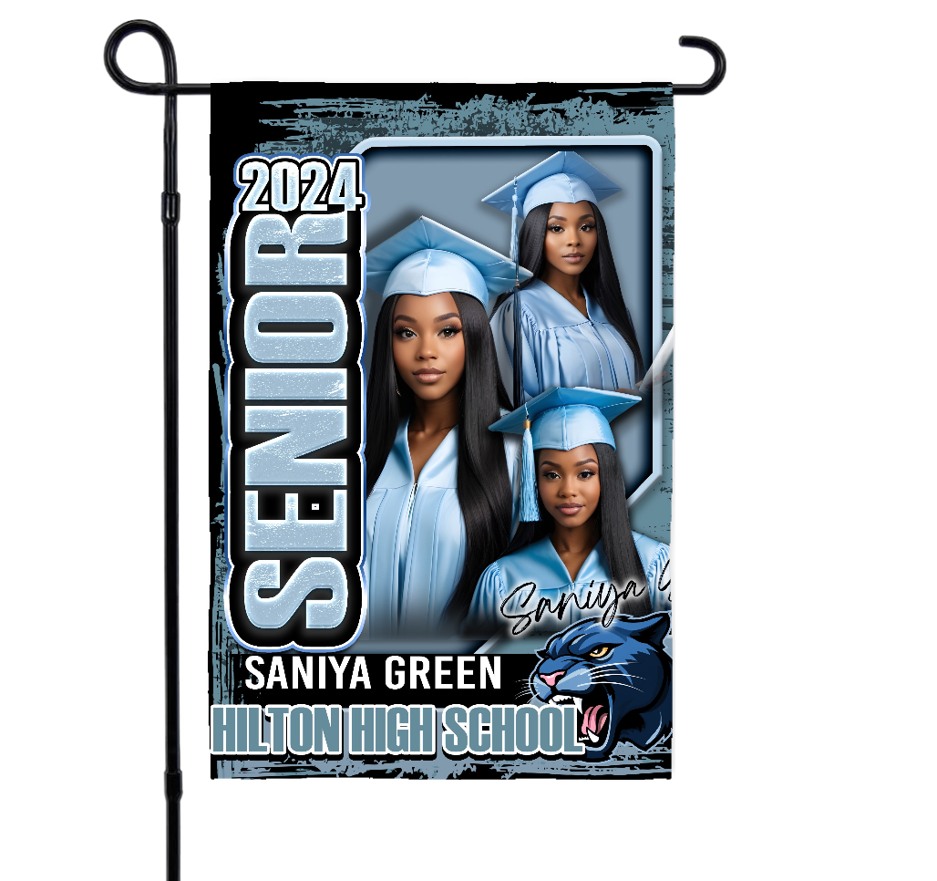 Custom Senior Portraits Garden Flag