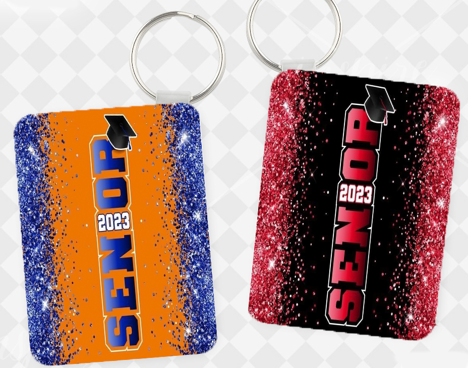 Custom "Sparkly Senior" Keychains