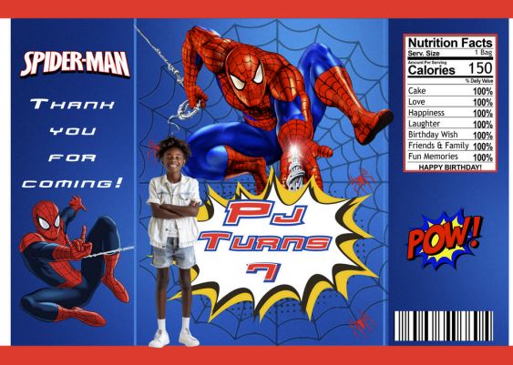 Web Man 2 Party Treats & Favors