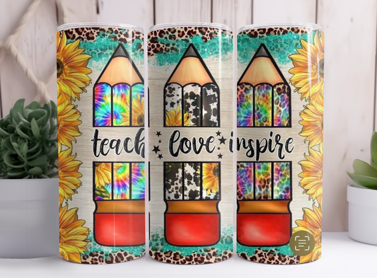 Teach,Love & Inspire Tumbler