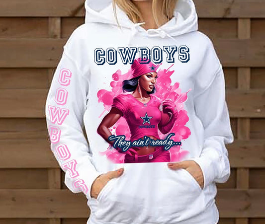 “They Ain't Ready”  Breast Cancer Awareness Hoodie